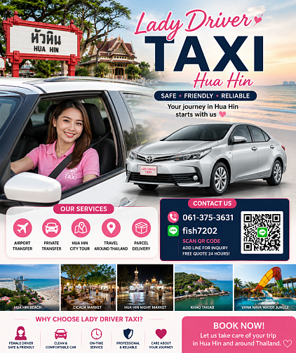lady driver taxi หัวหิน